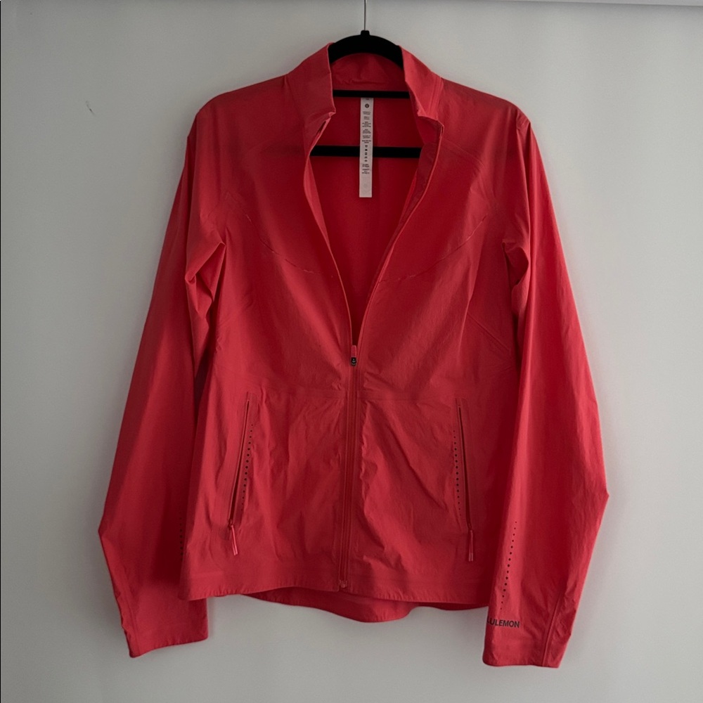 Lululemon Coral Lightweight Running Jacket Zip Up Athletic Size 12 - Picture 2 of 8